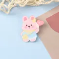 Jolie broche en acrylique dessin animé, adorable badge animal pour cartable, cadeau mignon. - Style Lapin (A1371)