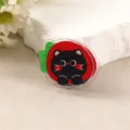 Süßer Acryl schwarzer Kater Erdbeere Notizclip süßer Cartoon Büro Notizhalter Geschenk - Erdbeerkatze Stil (P252)