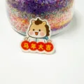 Jahr des Pferdes Acryl Brosche süßer Cartoon Anstecker festliches Geschenk Accessoire - Neujahrs-Pferd (X21)