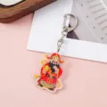 Cartoon Reichtumsgott Acryl Schlüsselanhänger niedlich Neujahr Dekoration Tasche Anhänger - Ji Xiang Ru Yi Stil (B416)
