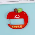 Niedlicher Acryl Apfel Karabiner Schlüsselanhänger rote Frucht Tasche Charme Cartoon Dekoration - Apfel-Stil (D11)