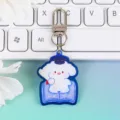 Cute graduation dog acrylic keychain, cartoon student backpack pendant, back to school gift. - Graduation Dog