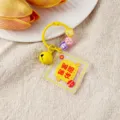 Portachiavi in acrilico carino con testo divertente e perline di lettere colorate. - Stile Diventare Ricco (B428)