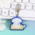 Cute cartoon puppy acrylic keychain student backpack pendant aesthetic school bag charm gift - Study Hard
