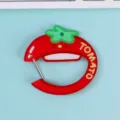 Simpatico moschettone in acrilico pomodoro, portachiavi con frutto rosso per zaino. - Stile Pomodoro (D11)