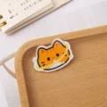 Cute space cat acrylic brooch cartoon badge lapel pin for student daily wear gift - Planet Tiger (A1356)