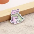 Niedliche Karikatur Krokodil Acryl Brosche, süßes Tier umarmen Design Anstecknadel. - Krokodil (A1278)