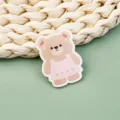 Cute cartoon bear acrylic brooch badge pink dress cute backpack clothing accessory - Bear Style (A1269)