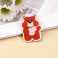 Cute cartoon brown bear acrylic brooch badge with headphones and guitar design for backpack. - Cute Bear (A1251)