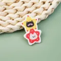 Bonito broche acrílico de gato dibujos animados estrella doble insignia animal lindo para bolso - Estilo Estrella (A1270)