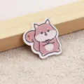 Süße rosa Eichhörnchen Acryl Brosche Abzeichen für Schultasche Anhänger und Accessoires. - Einhörnchen (A1281)