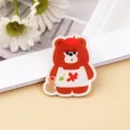 Cute cartoon bear acrylic brooch badge, artistic painter design, perfect for bags and clothes. - Cute Bear (A1253)