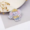 Cute cartoon elephant acrylic brooch badge, creative bag accessories and DIY pendant decoration. - Painter Elephant / Number A1244
