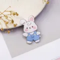 Cute cartoon rabbit acrylic brooch badge, lovely animal pin for bag clothes accessories. - Happy Rabbit / Number A1245