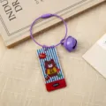 Cartoon cute bear pendant wire loop keychain acrylic key chain for schoolbag hanging ornament - Sport Style Bear Keychain (B372)