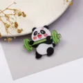 Cute cartoon panda brooch acrylic badge pin for bags clothing accessories daily wear fashion - Number A1246