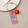 Niedlicher Cartoon Kaninchen Acryl Schlüsselanhänger mit Glocke und Drahtring für Schultasche. - Kätzchen Schlüsselanhänger (B355)