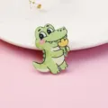 Cute Cartoon Crocodile Enamel Pin Green Alligator Cute Badge for Clothes Bags Backpacks - Crocodile (A1239)