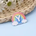 Lindo Broche Acrílico Letra Y Nube Arcoíris Cartoon Estudiante Mochila Insignia Decoración - Letra Y