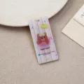 Llavero de oso de dibujos animados de acrílico con rayas, bonito colgante para bolso. - Placa Perforada de Oso (DIY Sin Hebilla) / Solo Placa de Acrílico