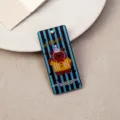 Colgante rectangular de oso de dibujos animados de acrílico llavero mochila encanto lindo - Etiqueta DIY Oso (Sin Cierre)
