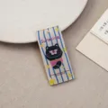 Bonito llavero de acrílico de gato negro lindo colgante de dibujos animados para bolso - Placa Perforada de Gato (DIY Sin Hebilla) / Solo Placa de Acrílico