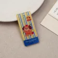 Llavero de acrílico con lindo perrito tierno, diseño a rayas, bonito accesorio moderno. - Placa Perforada de Perro (DIY Sin Hebilla) / Solo Placa de Acrílico