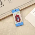 Cute acrylic cartoon bear keychain bag charm pendant with blue design and cute elements. - DIY Apple Bear Tag (B374 Style) / Single Piece (Without Loop)