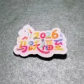 Broche en acrylique avec vœux du Nouvel An 2026, joli pin's de dessin animé pour les enfants. - 2026 La Fortune Arrive Quand Le Cheval Bondit (X16)