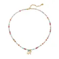 Collar de cuentas de colores de verano con un bonito colgante de caballo, estilo vacacional. - Collar Molécula de Dopamina