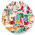 Christmas sticker detail, colorful waterproof vinyl decal set for phone cases and cups. - WES062 Christmas Style 8