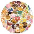 Cute 3D food stickers pack waterproof decorative sticker for journal iPad cup notebook - 65 Pieces/Pack