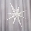 Weißer Papierstern Laterne für Weihnachtsdekoration, mehrspitziger hängender Sternschirm. - 35cm / Weiß