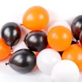 Halloween party decoration balloons set, orange black white latex balloons for spooky events - Q06A Solid Style / Q06A Solid Mixed Color Pack (100 Pieces/Pack)