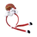 Christmas Santa Claus headband with cute dangling legs, festive hair hoop for kids. - Long-Legged Santa Headband