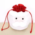 Santa Claus Christmas gift bag cute plush candy storage pouch holiday party decoration red - Santa Claus (CH-B1A)
