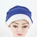 Blue non-woven Christmas hat adult kids holiday party decoration festive supply cap - Adult (30x40cm) / Standard Non-woven Fabric / Blue