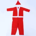 Red and white Christmas costume set for men, including a festive jacket, trousers and hat. - Set / Non-woven Men's