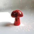 Decorazione a fungo palla da disco rossa per festa a casa specchio in vetro riflettente d'arte - Rosso