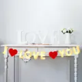 Guirnalda de pancarta de papel de San Valentín decoración colgante de fiesta romántica - Banner San Valentín Estilo I LOVE YOU QRLQ-02