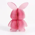 Pink paper honeycomb bunny decoration, 3D folding animal ornament for party, cute desktop decor. - Pink (17.5cm)