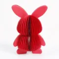 Red paper honeycomb rabbit hanging decoration for holiday party and home display. - Red (17.5cm)