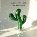 Green Disco Cactus Ball Mirror Reflective Ornament 20x23cm Party Decoration Home Decor - Disco Mirror Cactus (DS-15)