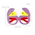 Easter chick novelty glasses glitter egg shell party eye frames for kids holiday celebration. - Purple Eggshell Chick Style (EA-YJ03)