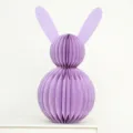Easter Honeycomb Paper Rabbit Decoration Accordion Folding Cute Party Table Ornament - 40cm Large / Light Purple (40cm)