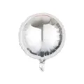18 inch silver round foil balloon for birthday party wedding festival decoration setup. - 18 Inch (Q13S) / Silver