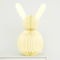 Easter Honeycomb Paper Rabbit Decoration Folding Bunny Ornament for Party Classroom Decor - 40cm Large / Light Yellow (40cm)