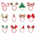 Christmas headband assorted styles holiday party hair hoop set for kids and adults decor - Set 5 (12 Count)