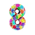 Palloncino in alluminio con numero 8 colorato per feste di compleanno e decorazione. - Numero 8