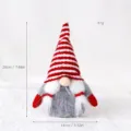 Christmas gnome plush doll with red white striped hat and long beard holiday festive decor. - Braid Beard Style (STY3038B) / 20cm Faceless Gnome Mini Bean Bag